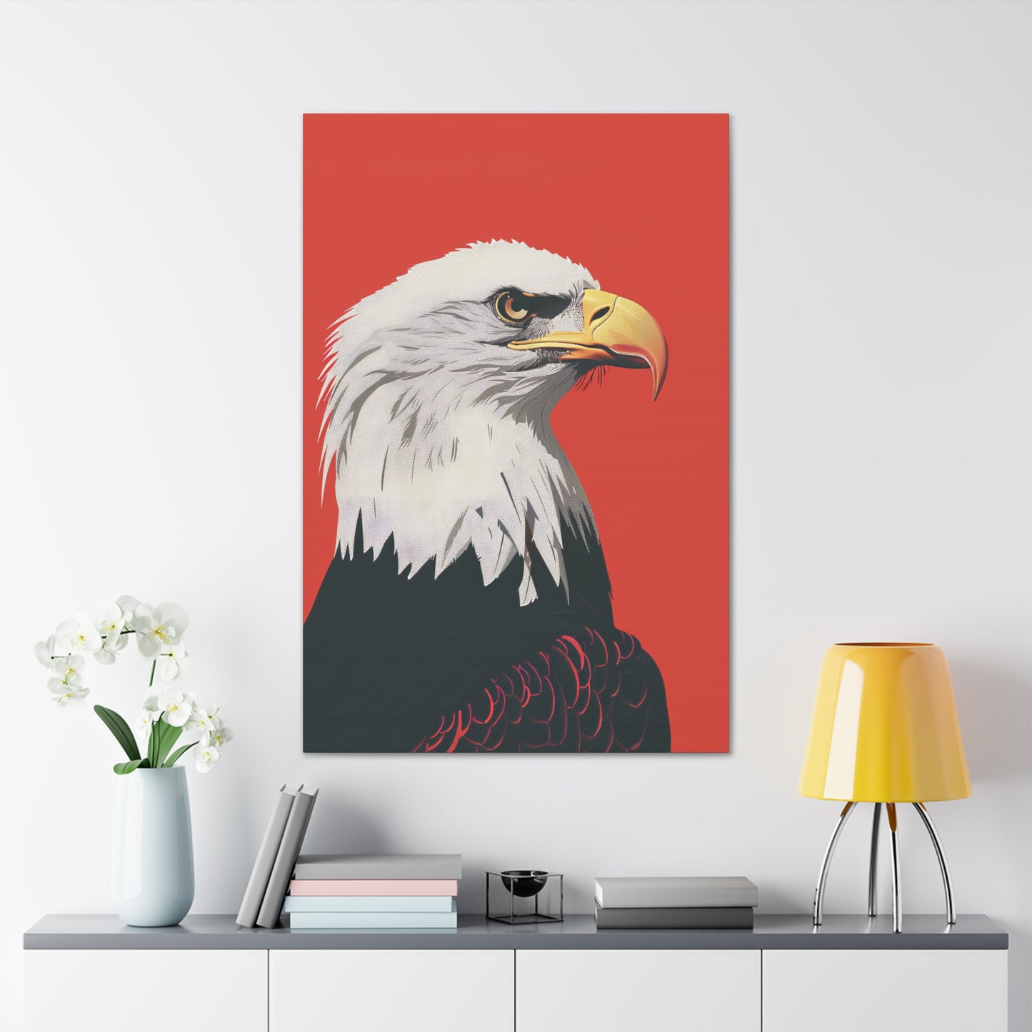 Bald Eagle Digital Illustration Canvas Gallery Wraps