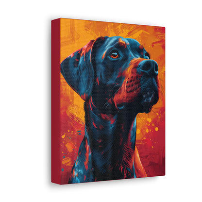 Rottweiler Dog - Abstract Illustration Canvas Gallery Wraps