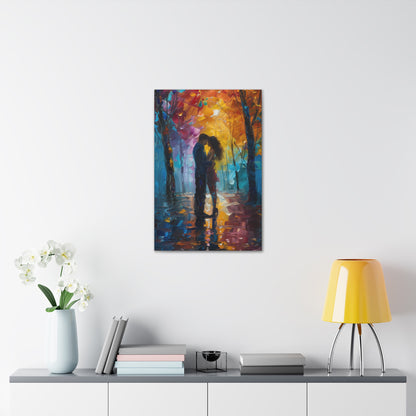 Couple - Leonid Afremov Style Digital Oil Painting Canvas Gallery Wraps