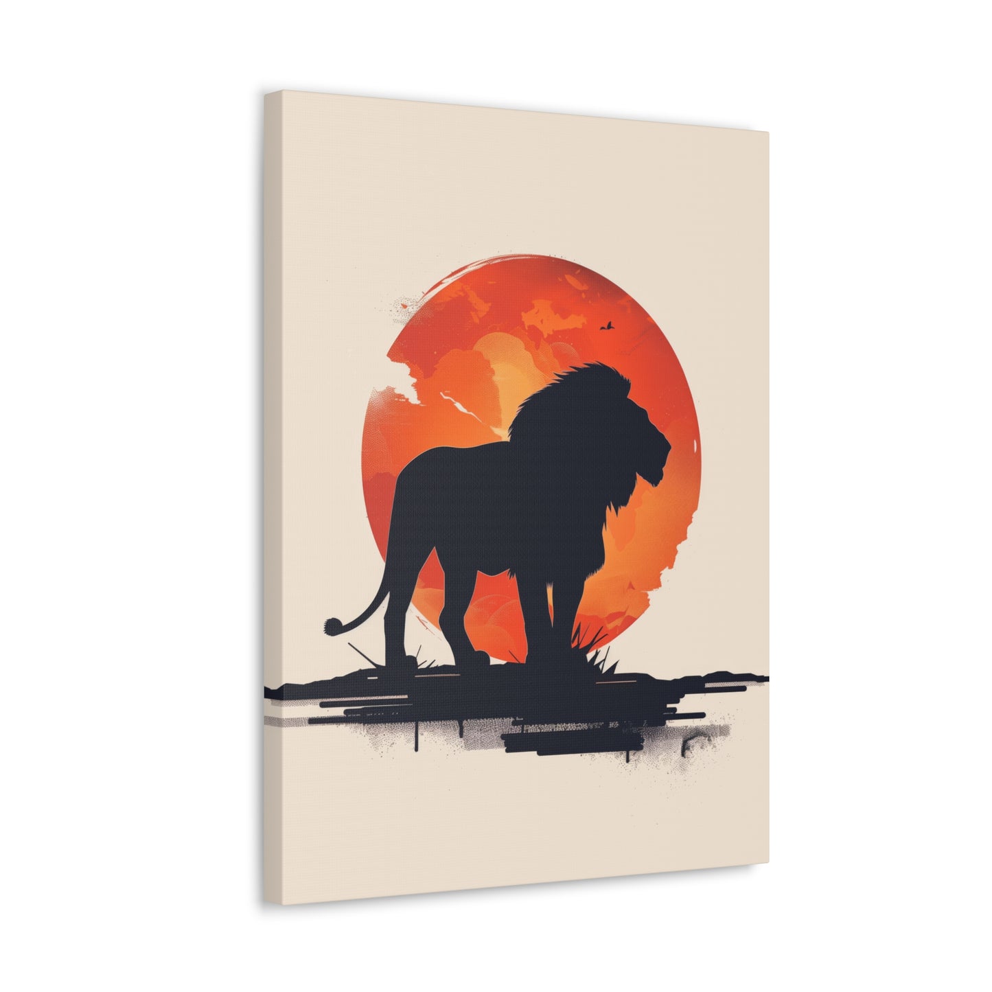 Lion Digital Illustration Canvas Gallery Wraps