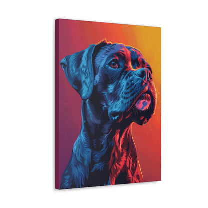 American Pit Bull Terrier Dog - Abstract Illustration Canvas Gallery Wraps