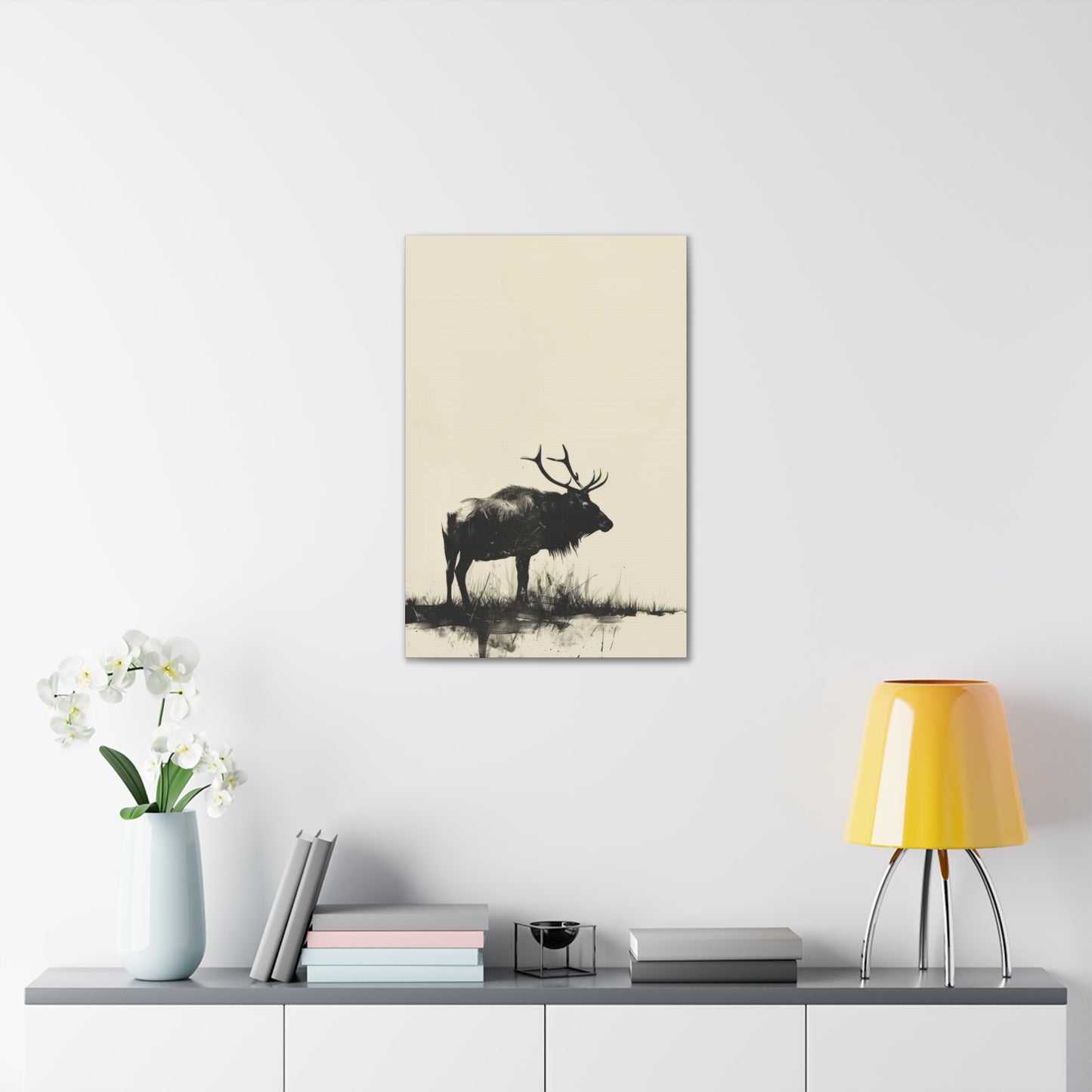 Moose Digital Illustration Canvas Gallery Wraps