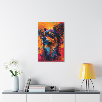 Chihuahua Dog - Abstract Illustration Canvas Gallery Wraps