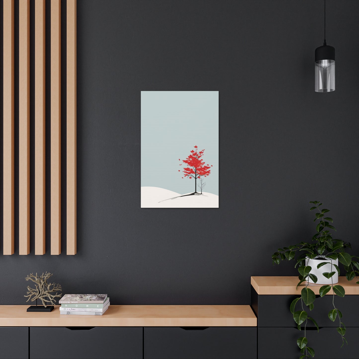 Maple Tree in Winter - Illustration Canvas Gallery Wraps