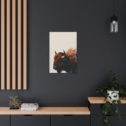 Bison - Illustration Canvas Gallery Wraps