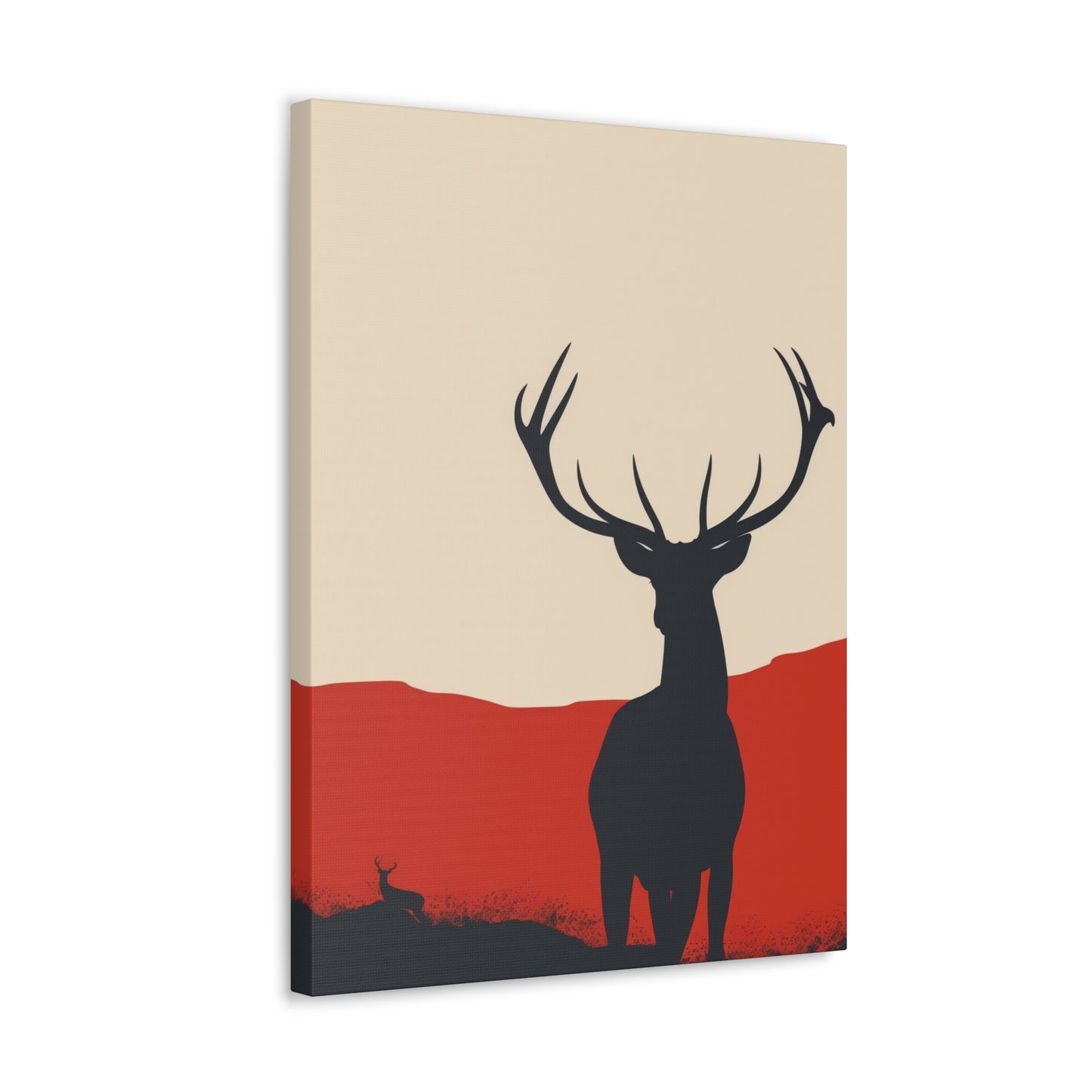 Reindeer with antlers  Digital Illustration Canvas Gallery Wraps