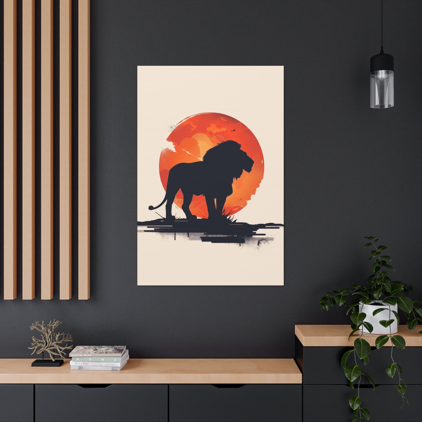 Lion Digital Illustration Canvas Gallery Wraps