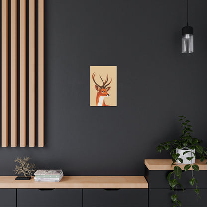 Deer with Antlers Digital Illustration Canvas Gallery Wraps