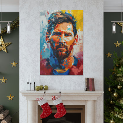 Lionel Messi - Abstract Digital Painting Canvas Gallery Wraps