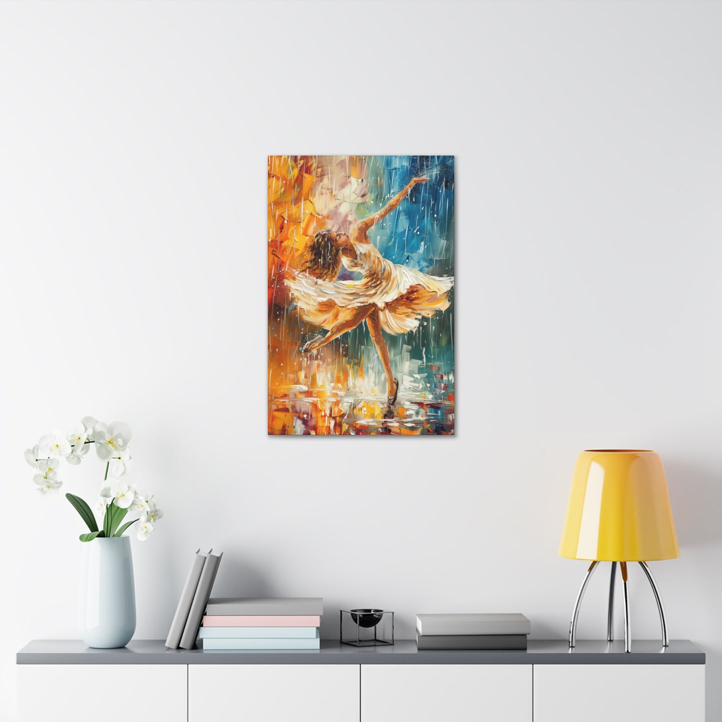 Dancing in the Rain - Leonid Afremov Style Digital Print Canvas Gallery Wraps