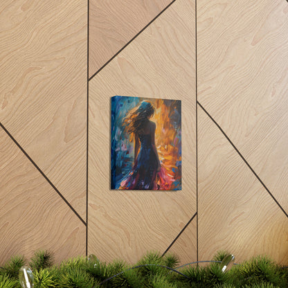 girl - Leonid Afremov Style Digital Print Canvas Gallery Wraps