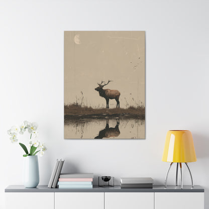 Moose Digital Illustration Canvas Gallery Wraps