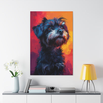 Rottweiler Dog - Abstract Illustration Canvas Gallery Wraps