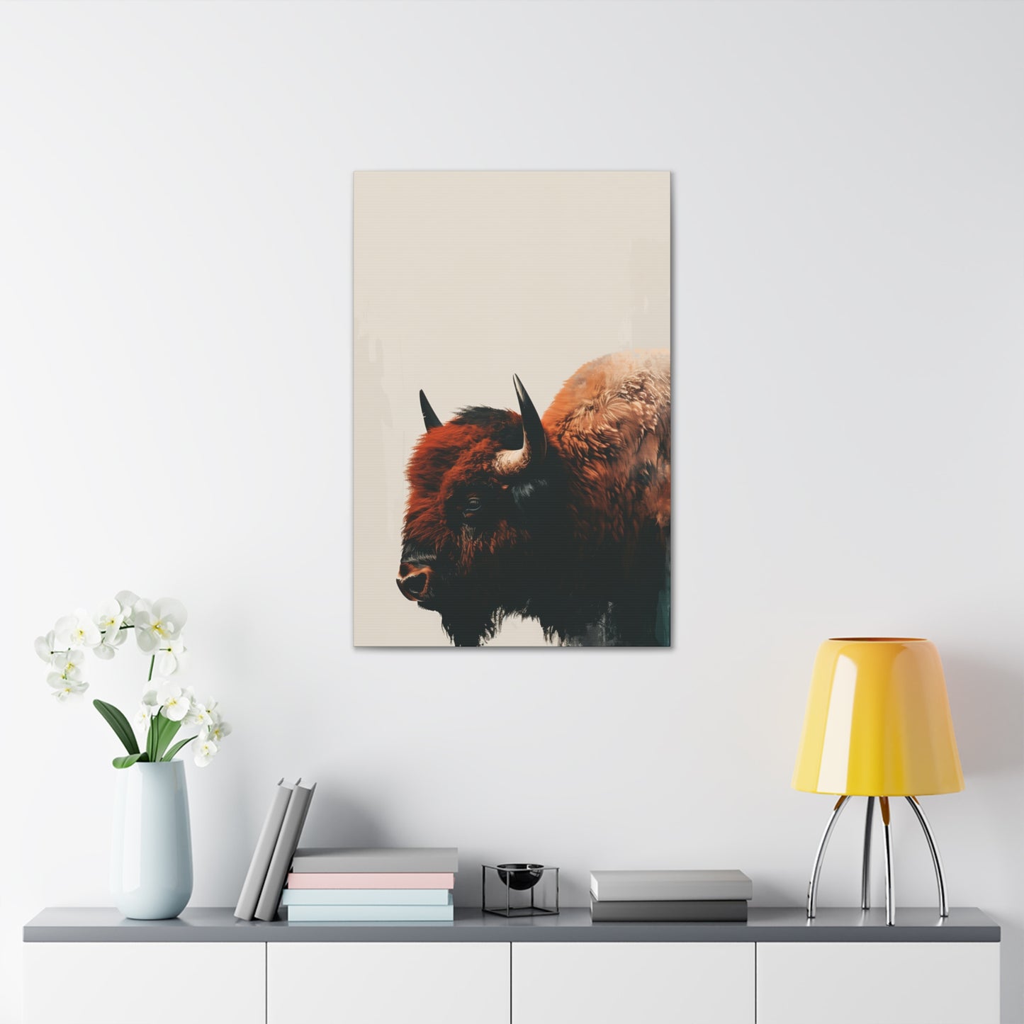 Bison - Illustration Canvas Gallery Wraps