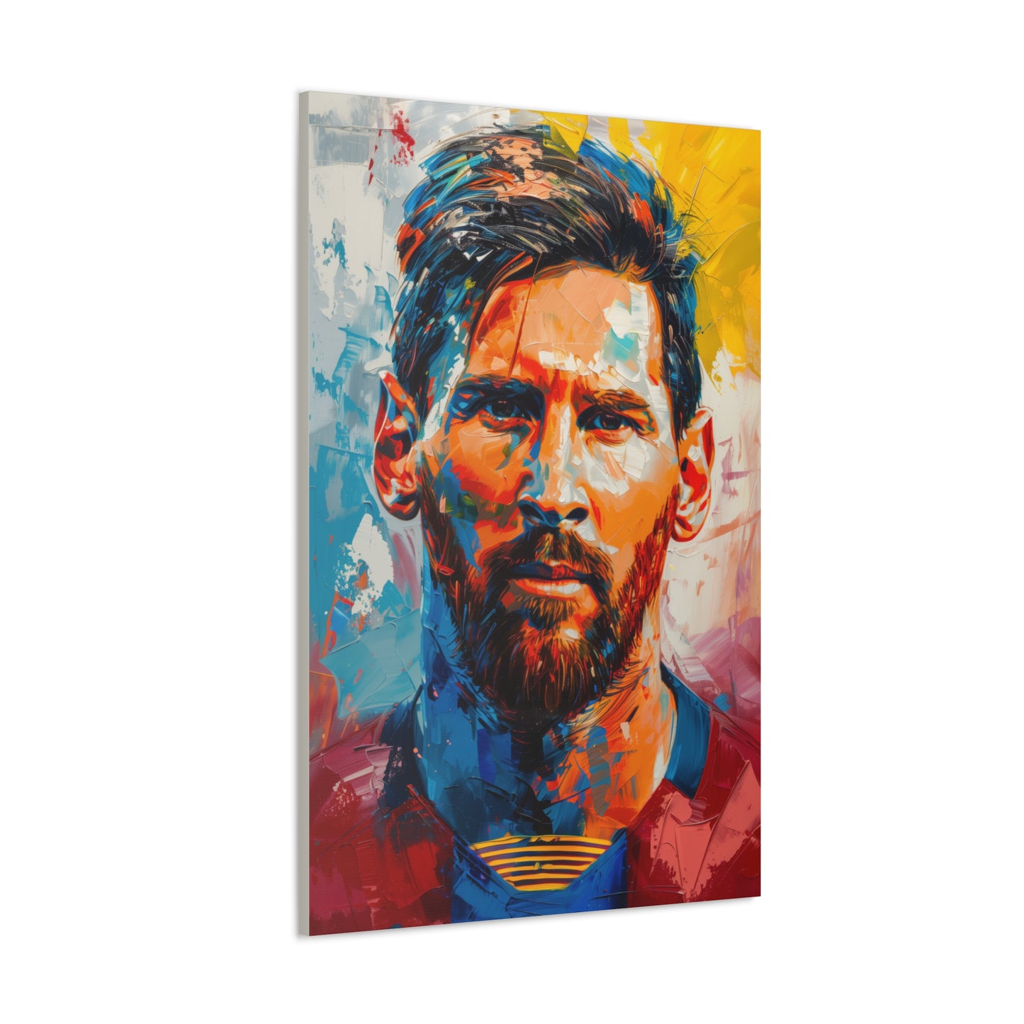 Lionel Messi - Abstract Digital Painting Canvas Gallery Wraps