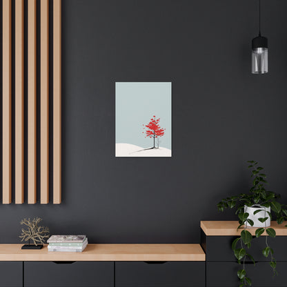 Maple Tree in Winter - Illustration Canvas Gallery Wraps