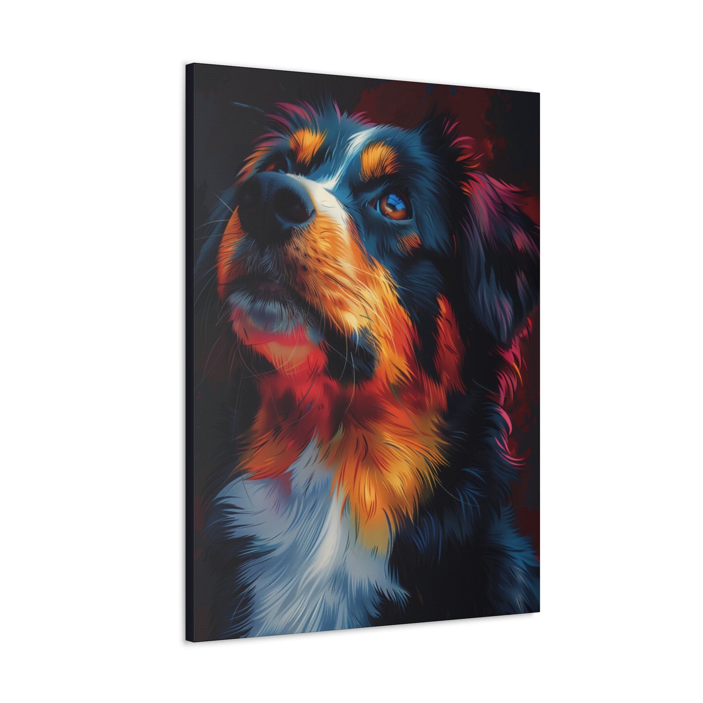 Border Collie - Abstract Illustration Canvas Gallery Wraps