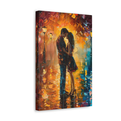 Couple - Leonid Afremov Style Digital Oil Painting Canvas Gallery Wraps