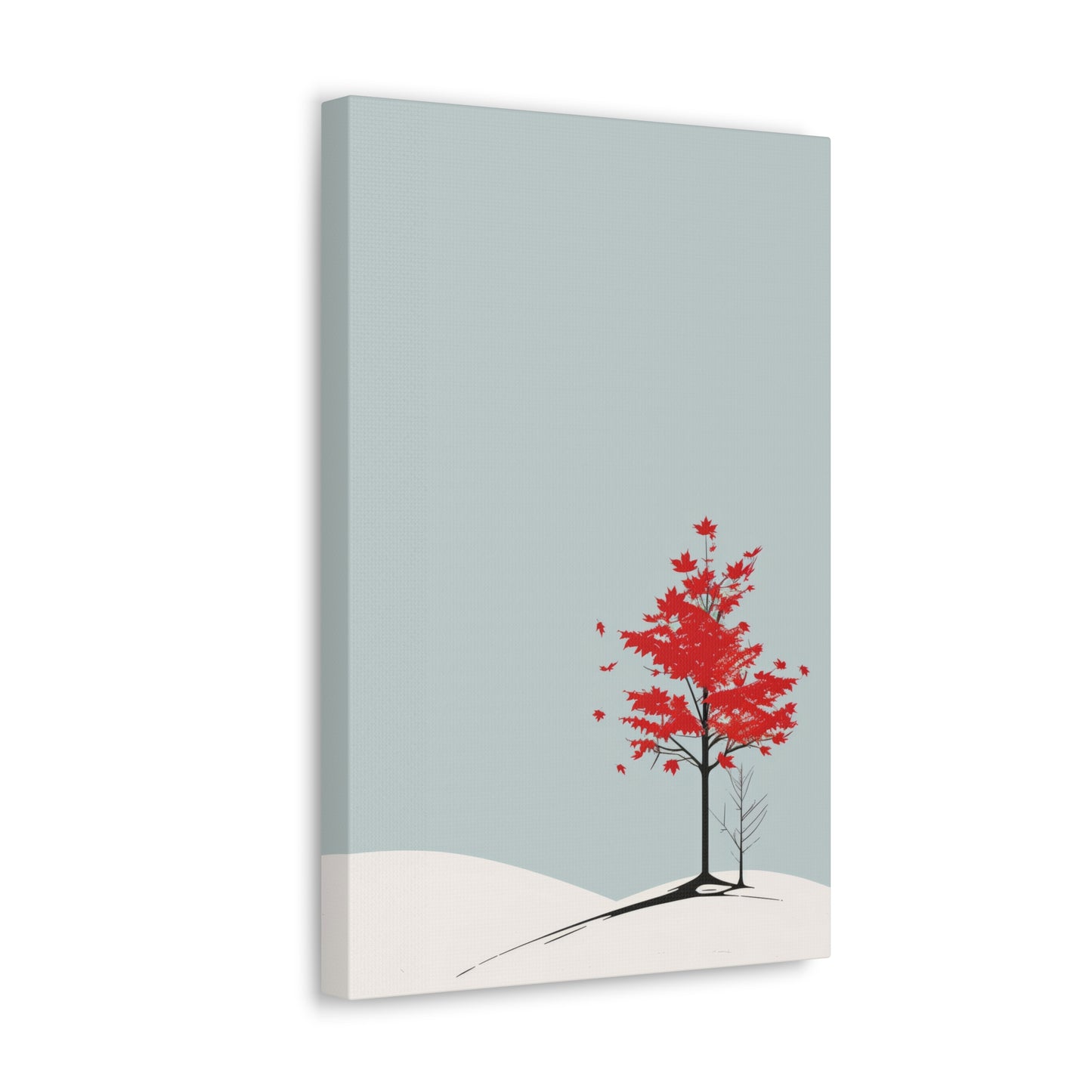 Maple Tree in Winter - Illustration Canvas Gallery Wraps