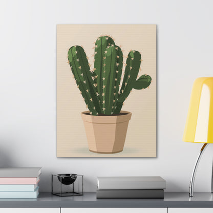 Cactus Plant - Illustration Canvas Gallery Wraps