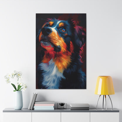 Border Collie - Abstract Illustration Canvas Gallery Wraps