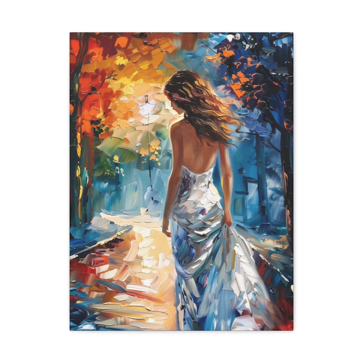 bride in the streets - Leonid Afremov Style Digital Print Canvas Gallery Wraps