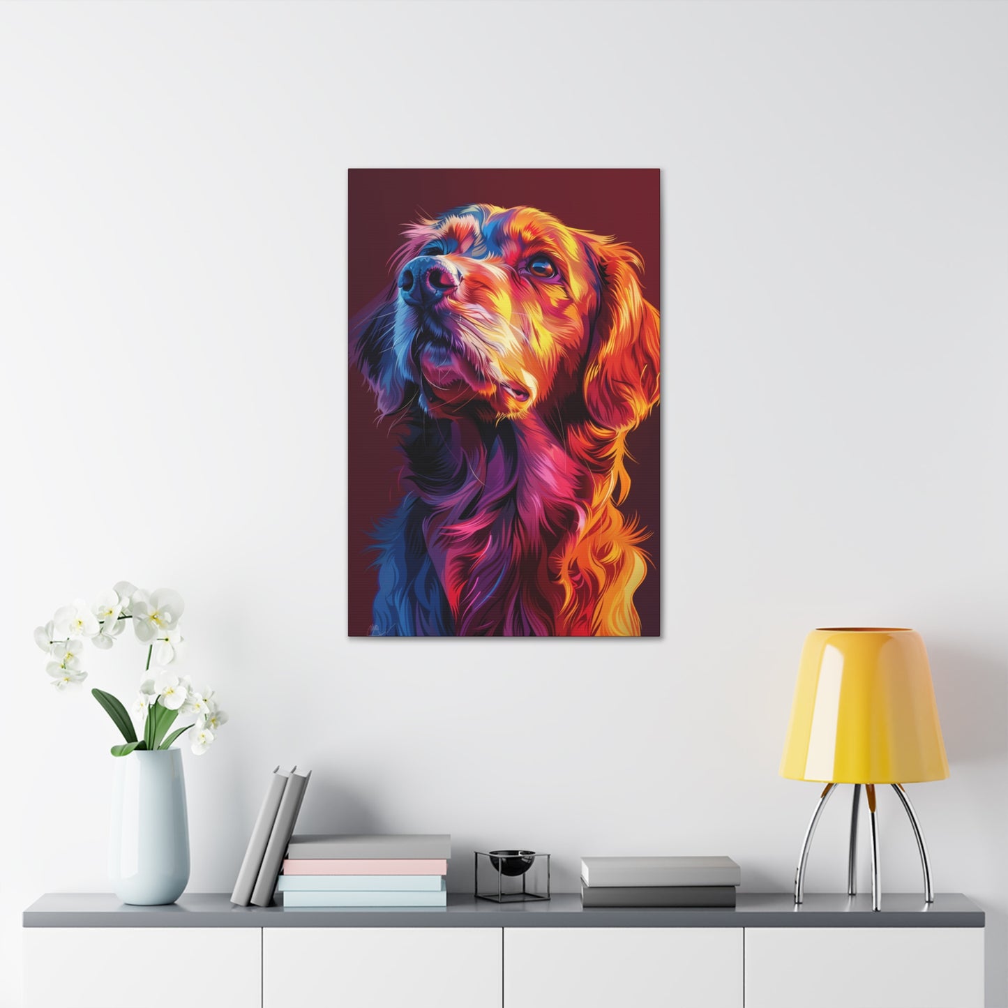 Labrador Dog - Abstract Illustration Canvas Gallery Wraps