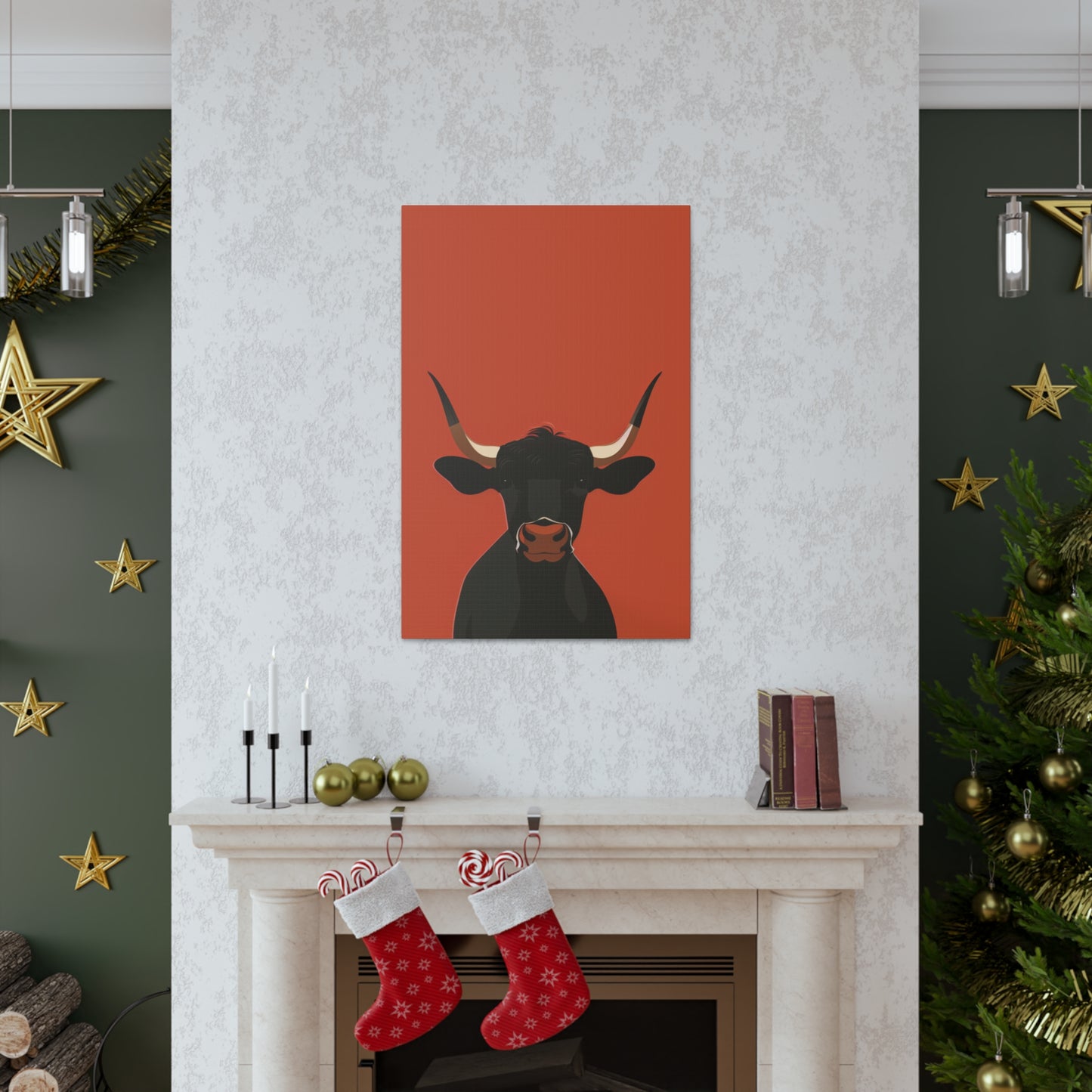 Bull Digital Illustration Canvas Gallery Wraps