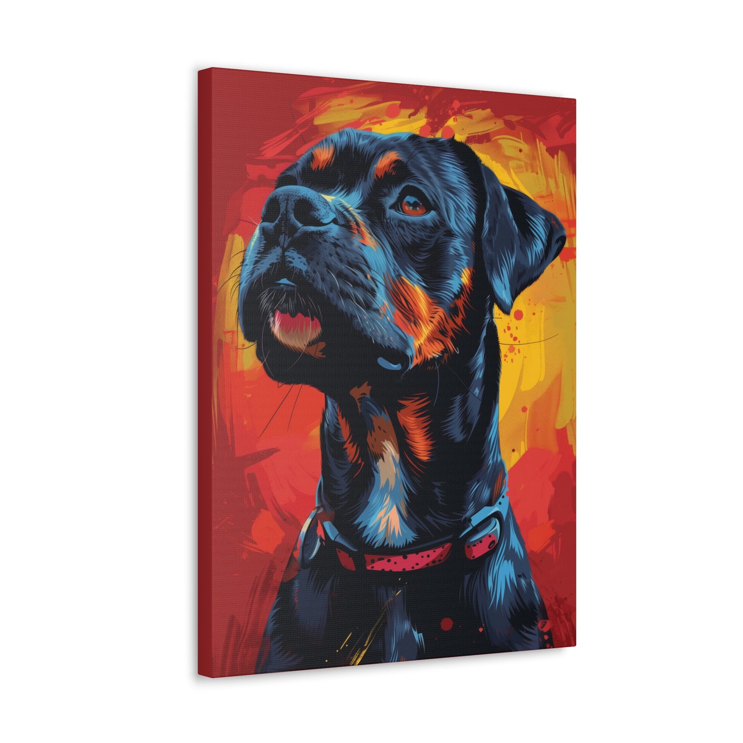 Rottweiler Dog - Abstract Illustration Canvas Gallery Wraps