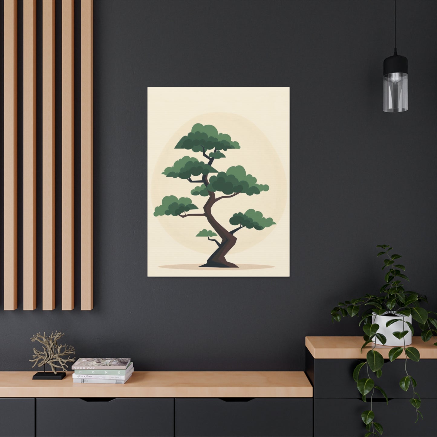 Bonsai Tree - Illustration Canvas Gallery Wraps