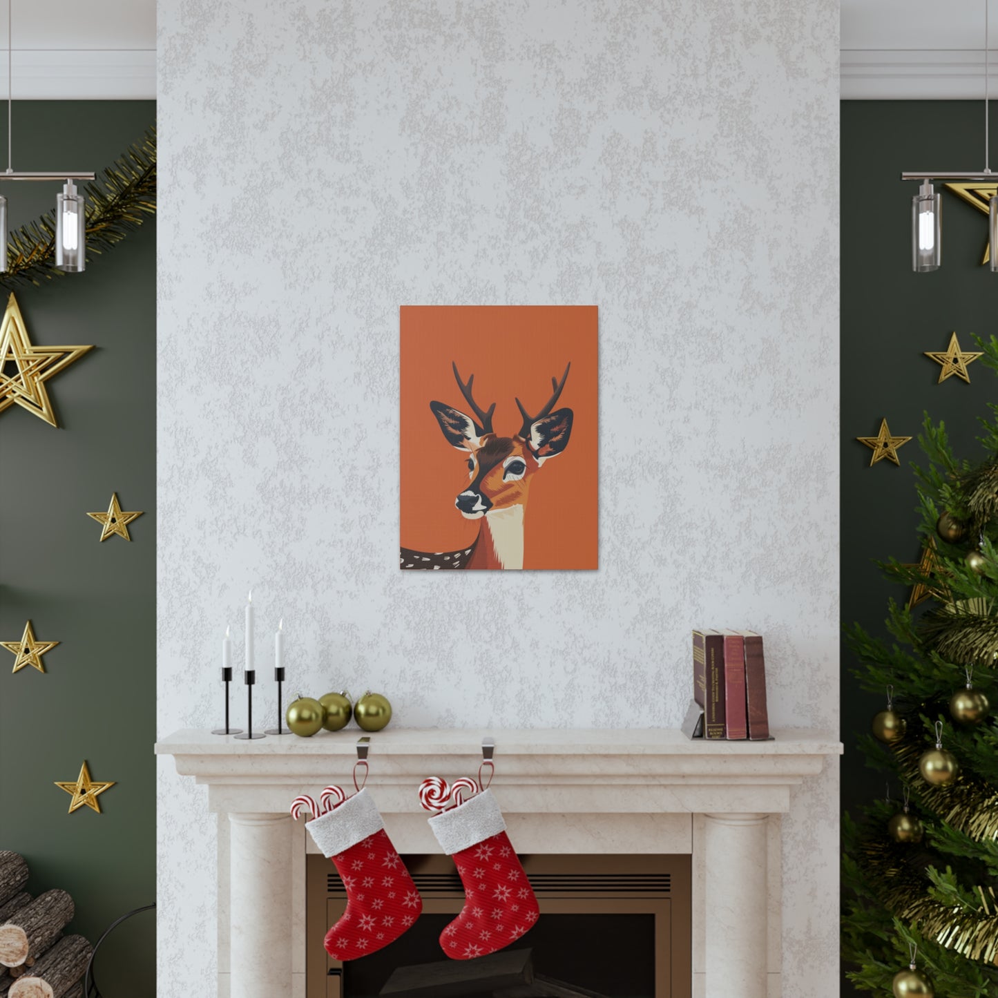 Deer - Digital Illustration Canvas Gallery Wraps