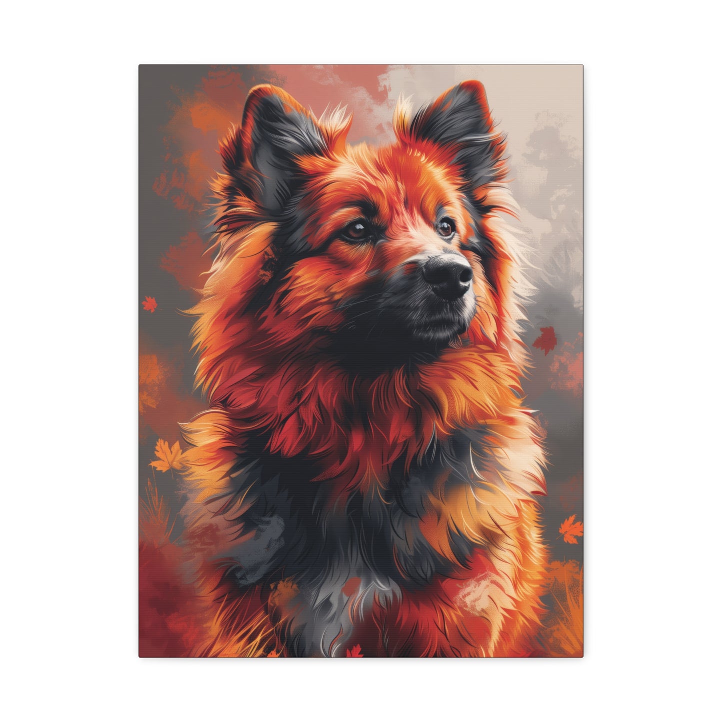 Papillon Dog - Abstract Illustration Canvas Gallery Wraps