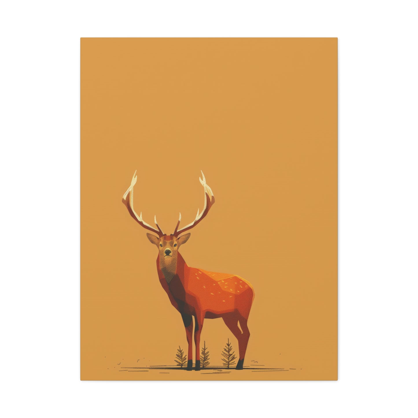 Reindeer Digital Illustration Canvas Gallery Wraps