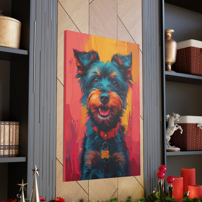 Terrier Dog - Abstract Illustration Canvas Gallery Wraps