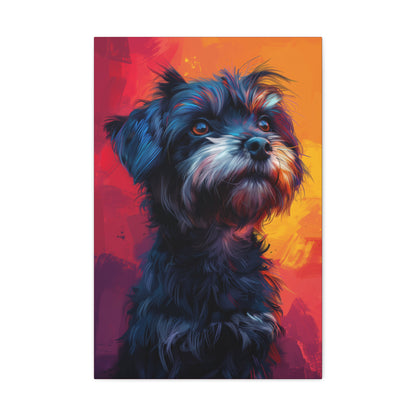 Rottweiler Dog - Abstract Illustration Canvas Gallery Wraps