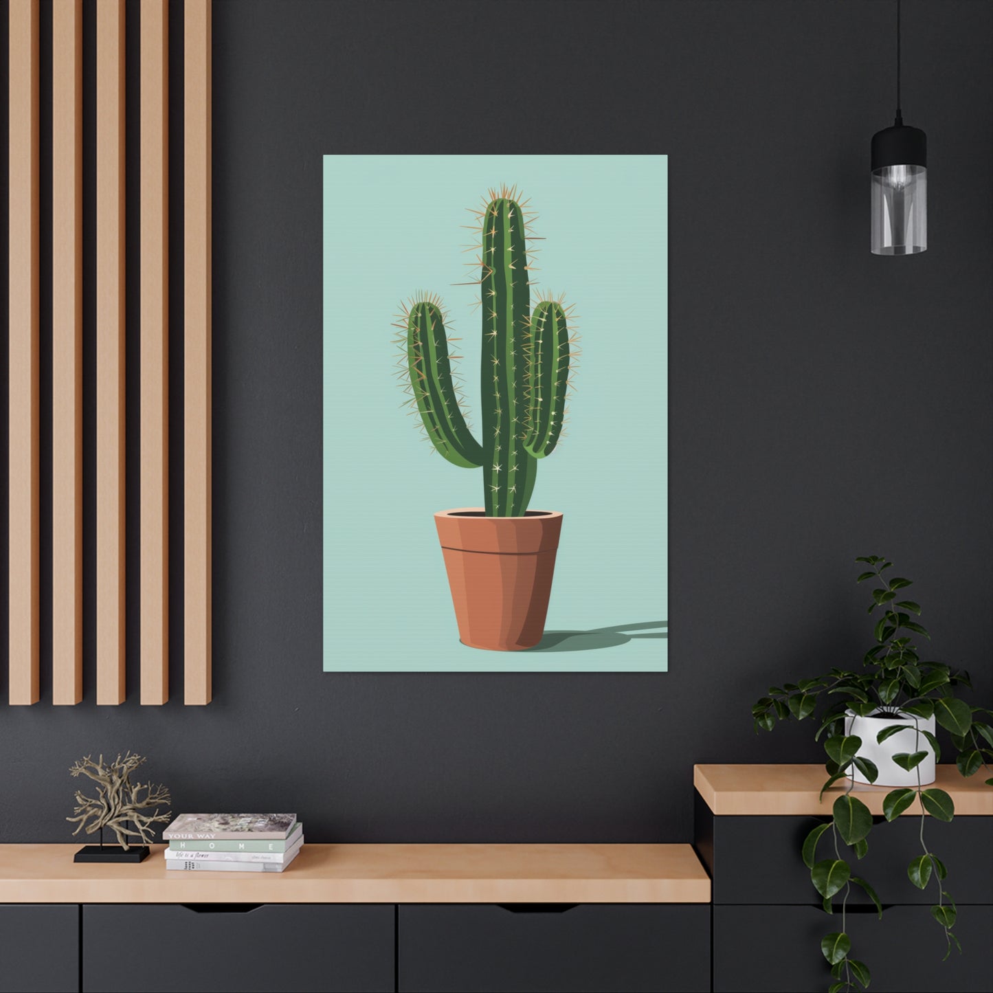 Cactus Plant - Illustration Canvas Gallery Wraps