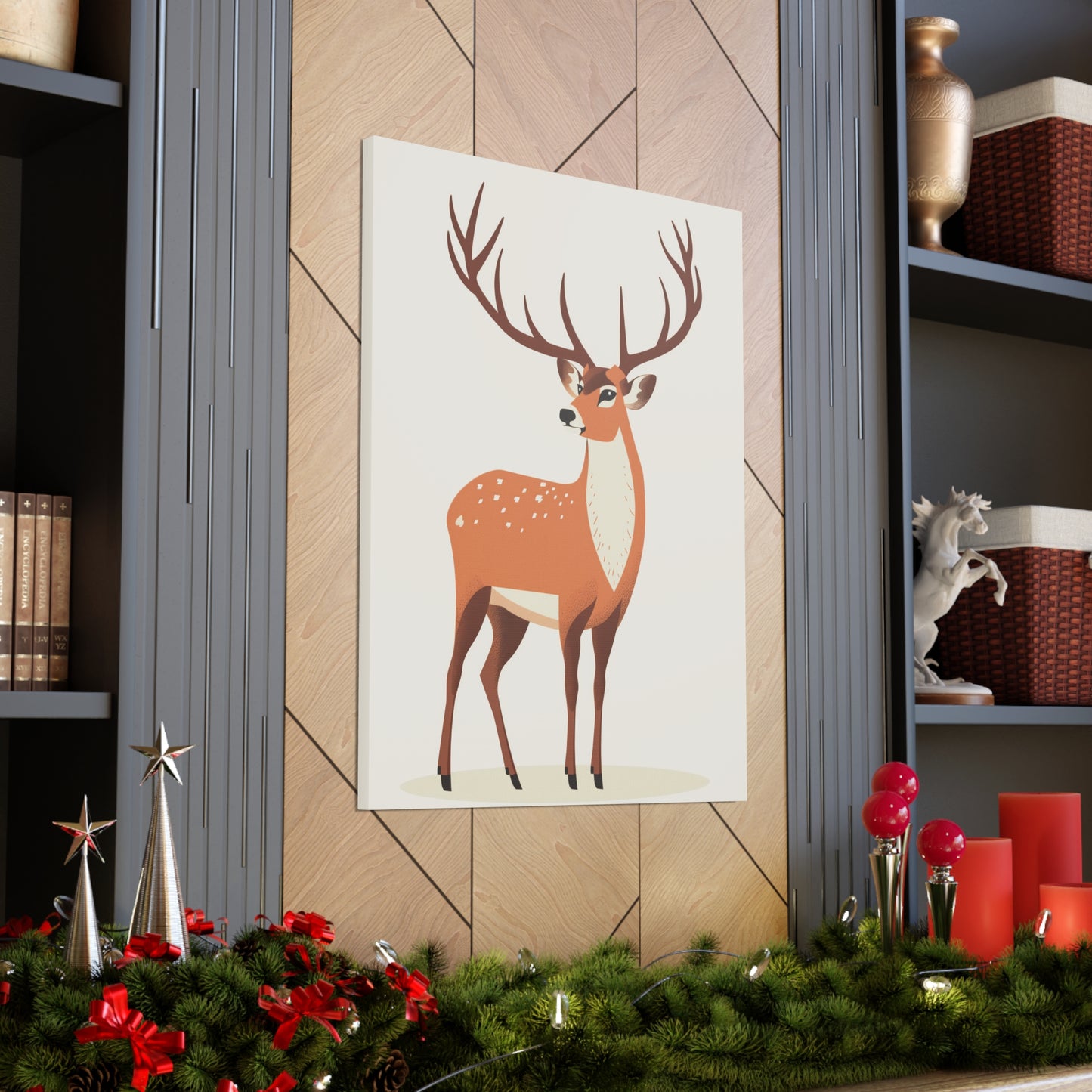 Deer - Digital Illustration Canvas Gallery Wraps