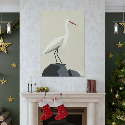 Stork Digital Illustration Canvas Gallery Wraps