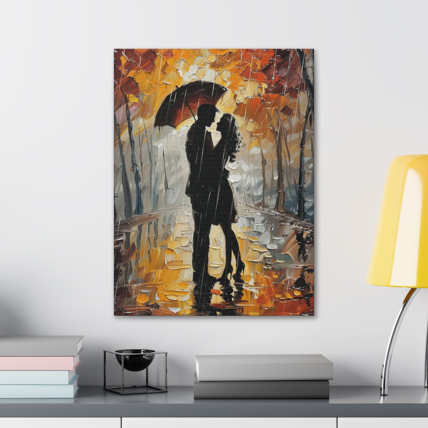 Couple - Leonid Afremov Style Digital Oil Painting Canvas Gallery Wraps