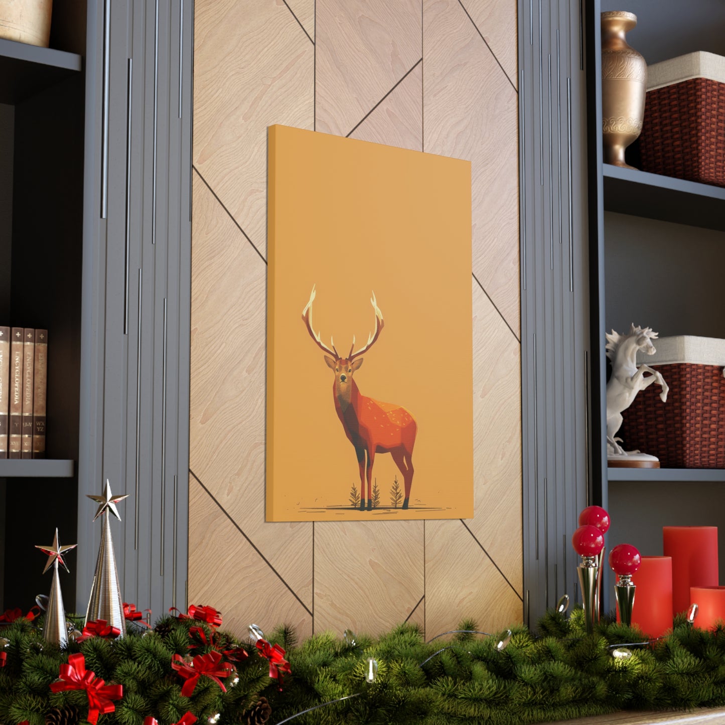 Reindeer Digital Illustration Canvas Gallery Wraps