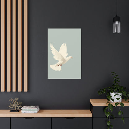 White Dove Digital Illustration Canvas Gallery Wraps