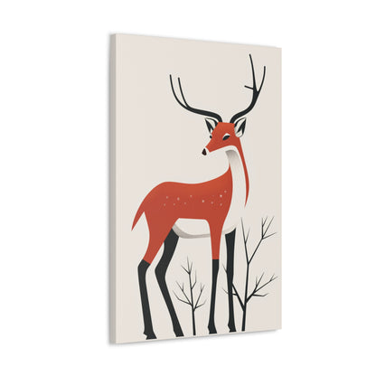 deer Digital Illustration Canvas Gallery Wraps