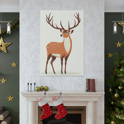 Deer - Digital Illustration Canvas Gallery Wraps