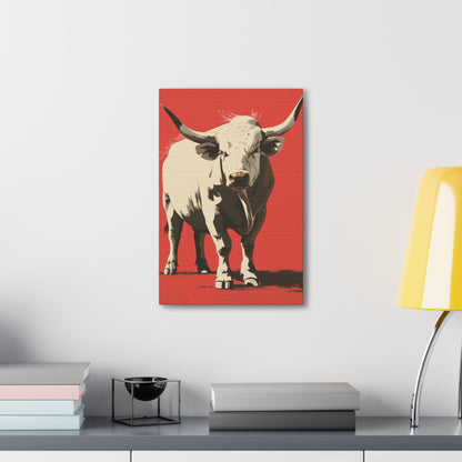 White Buffalo Digital Illustration Canvas Gallery Wraps