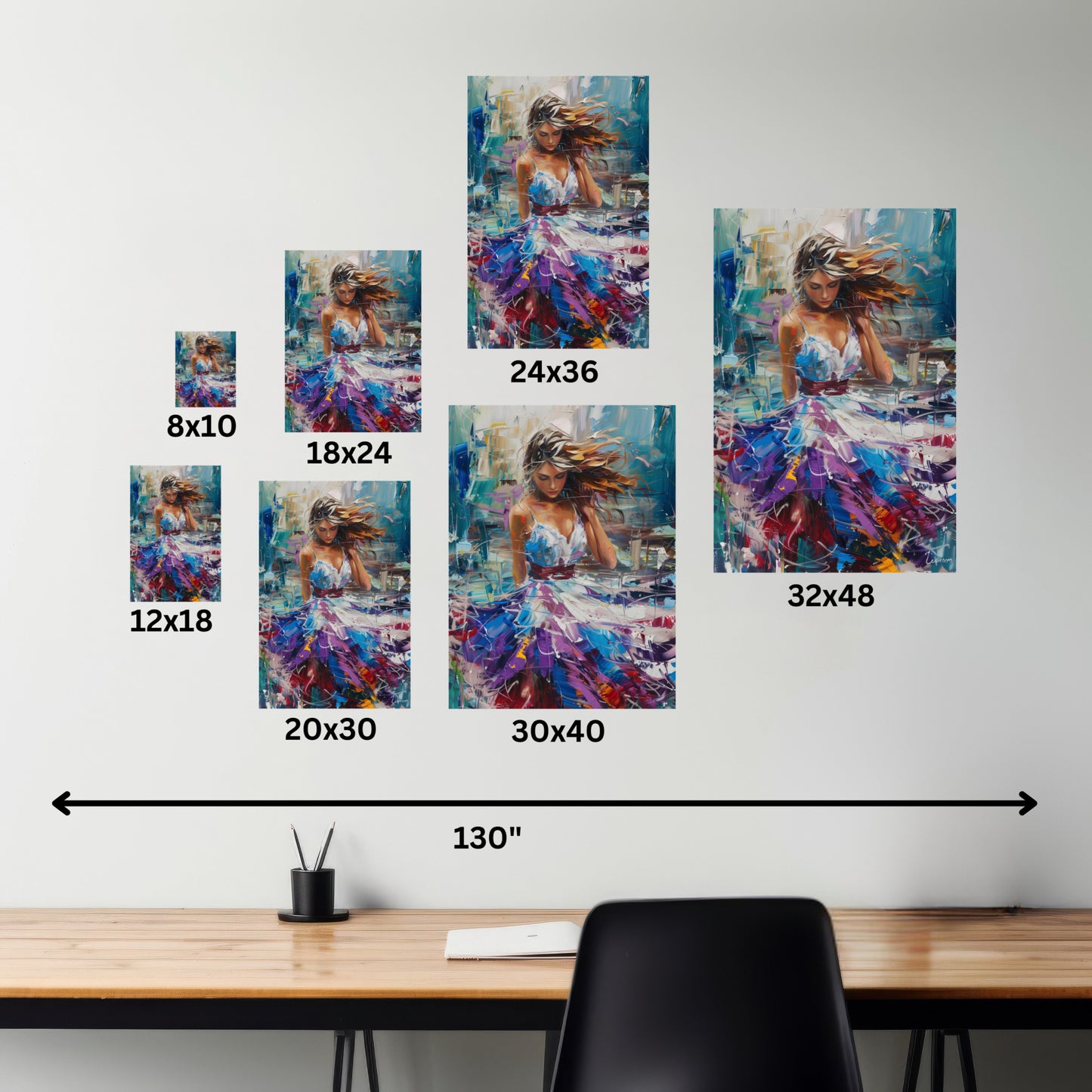 woman - Digital Print Canvas Gallery Wraps