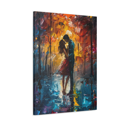 Couple - Leonid Afremov Style Digital Oil Painting Canvas Gallery Wraps