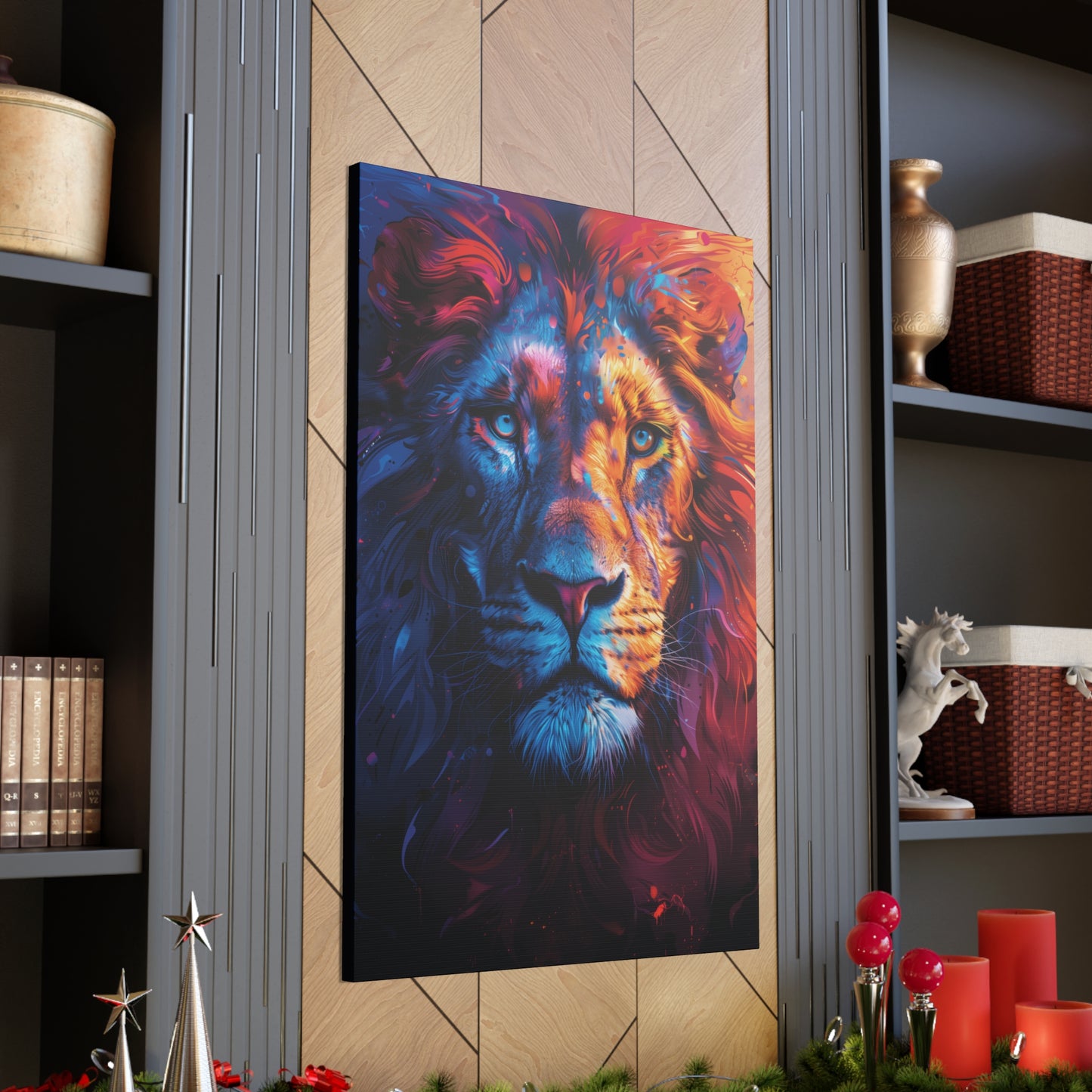 Lion - Illustration  Canvas Gallery Wraps