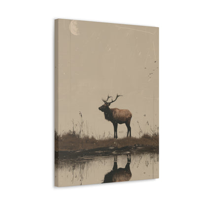 Moose Digital Illustration Canvas Gallery Wraps