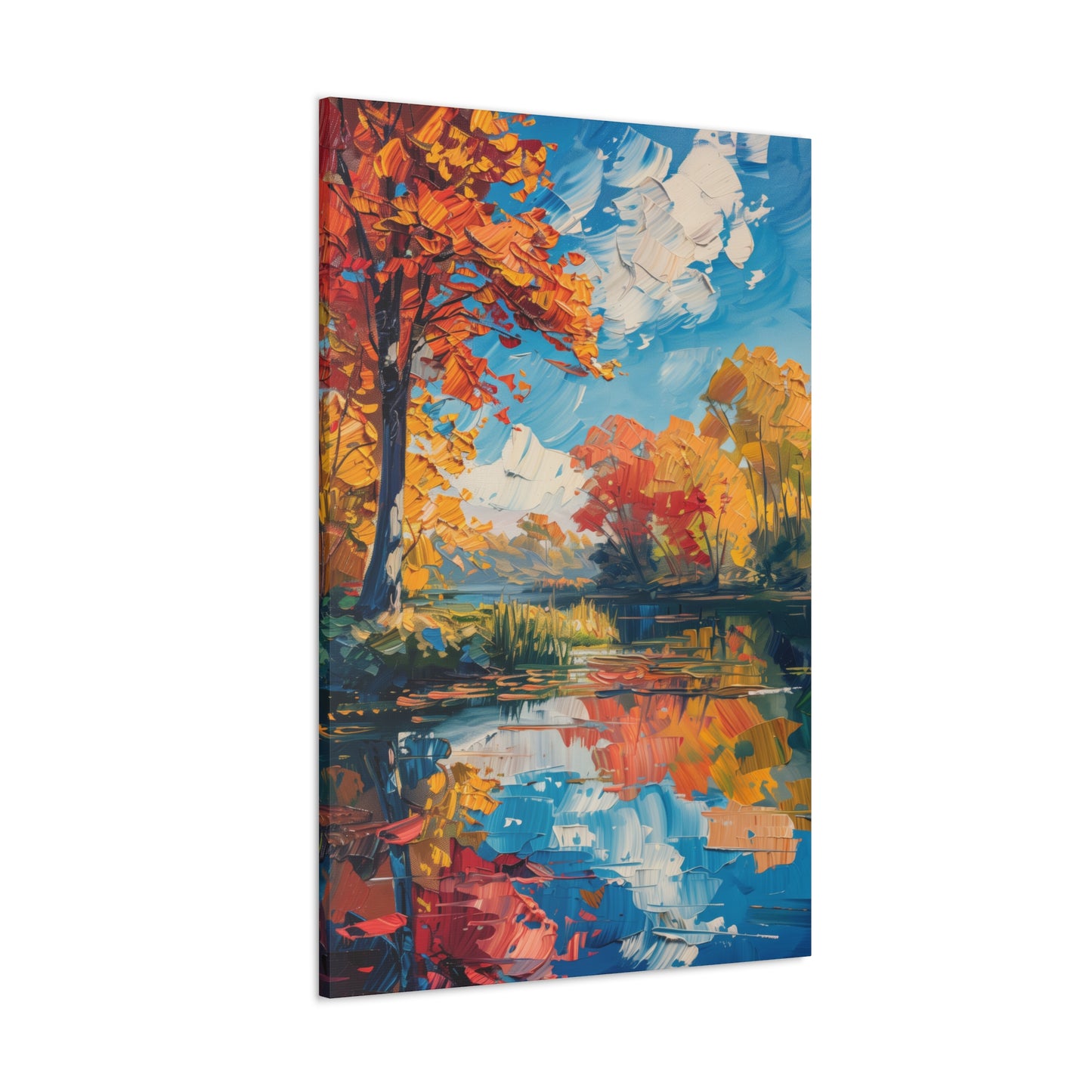 Autumn Nature - Claude Monet Style Digital Print Canvas Gallery Wraps