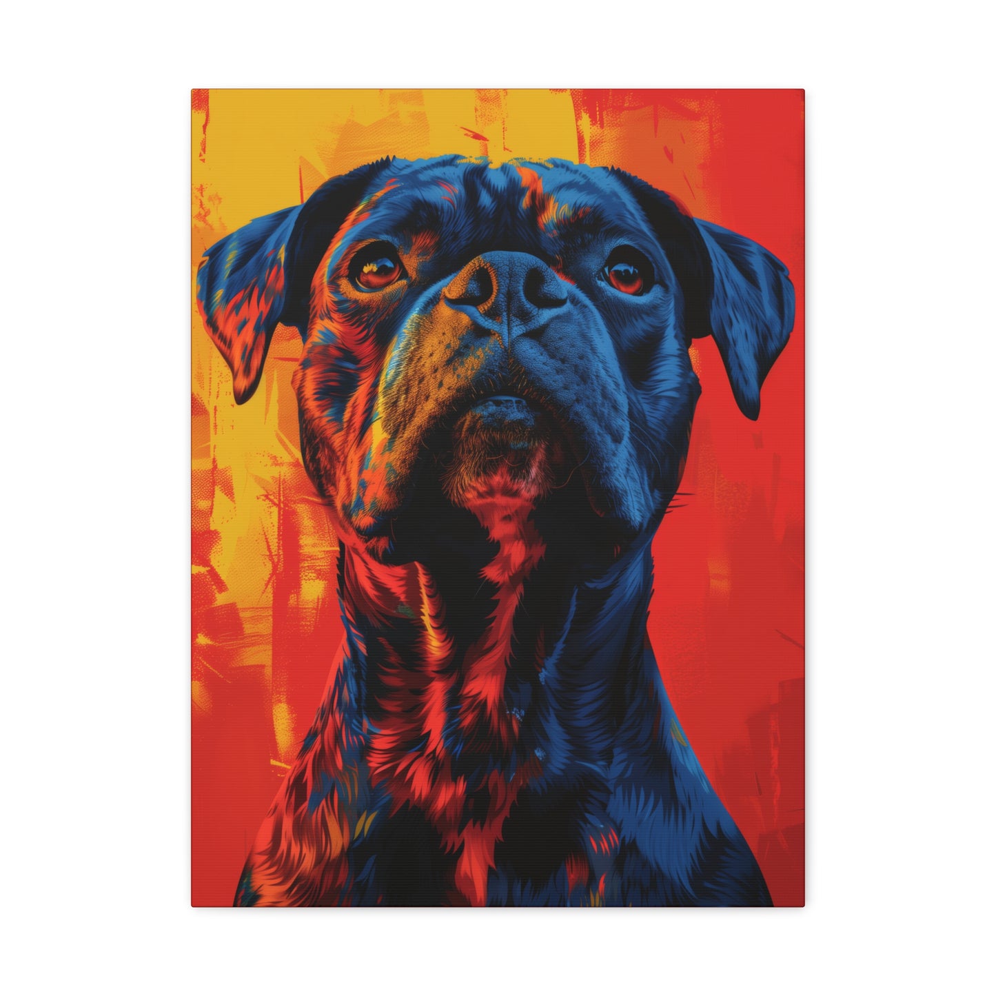 American Pit Bull Terrier - Abstract Illustration Canvas Gallery Wraps